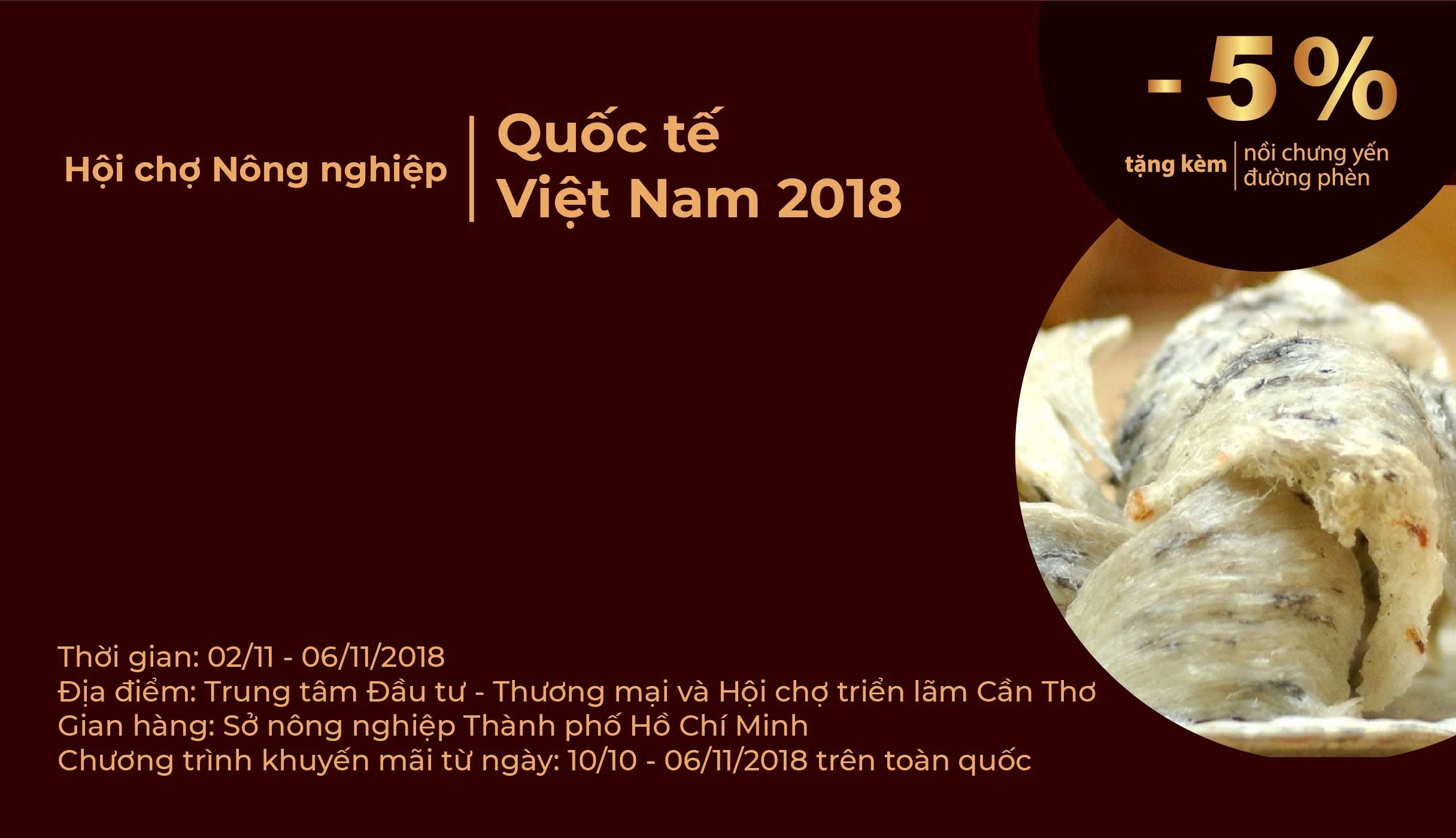  khuyen mai 5% hoi cho nong nghiep quoc te viet nam 2018